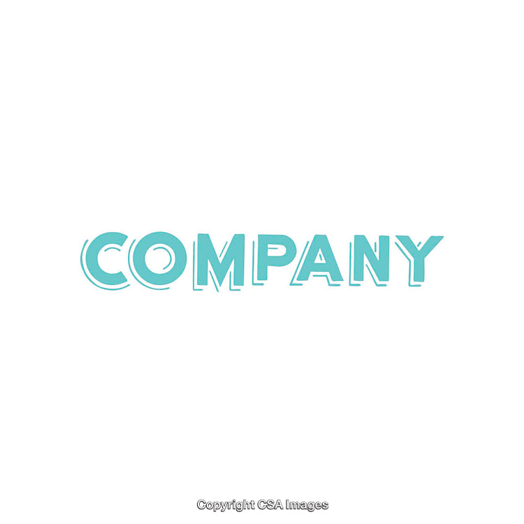 Minimalist Blue Text Graphic on a White Background