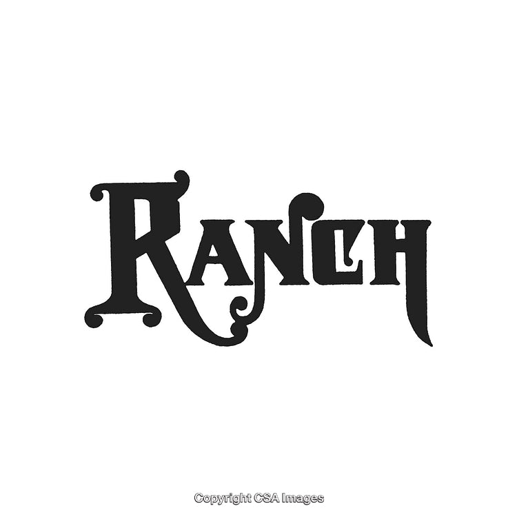 Vintage-Style Ranch Typography Design with Classic Western Appeal