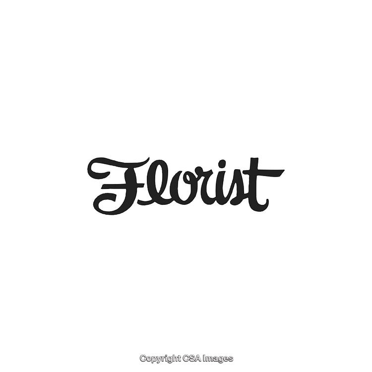 Elegant Black Calligraphy Logo Design Concept for Florist Business Branding