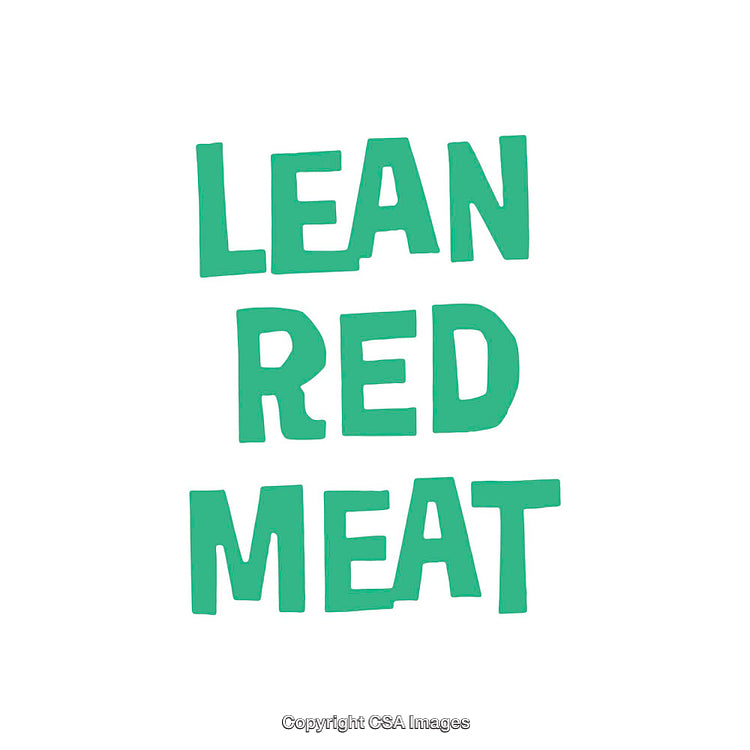 Bold Green Text Emphasizing Lean Red Meat Dietary Choices