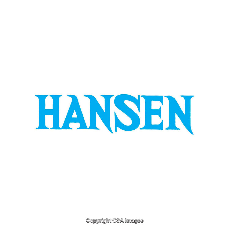 Simple Blue Hansen Logo Design on a White Background