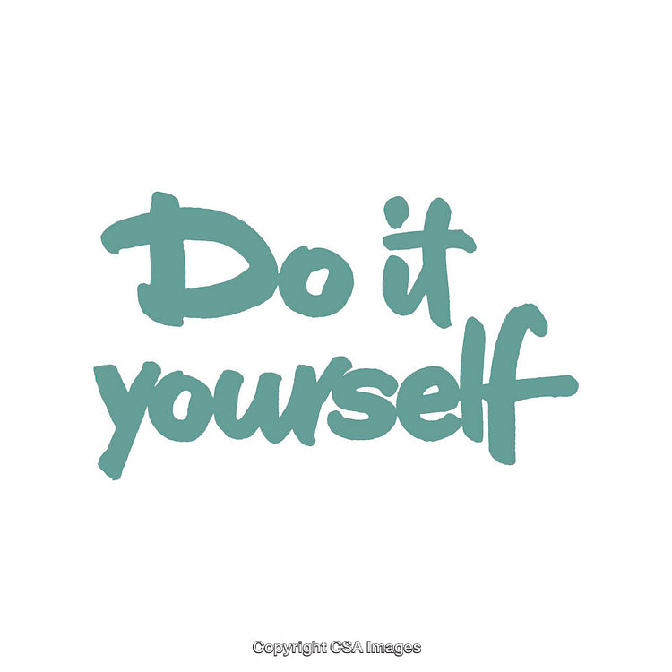 Inspirational Do It Yourself Text in Stylish Typography on White Background