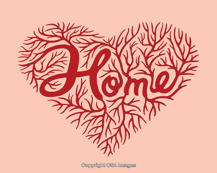 Heart Shaped Artistic Home Design With Branch Patterns