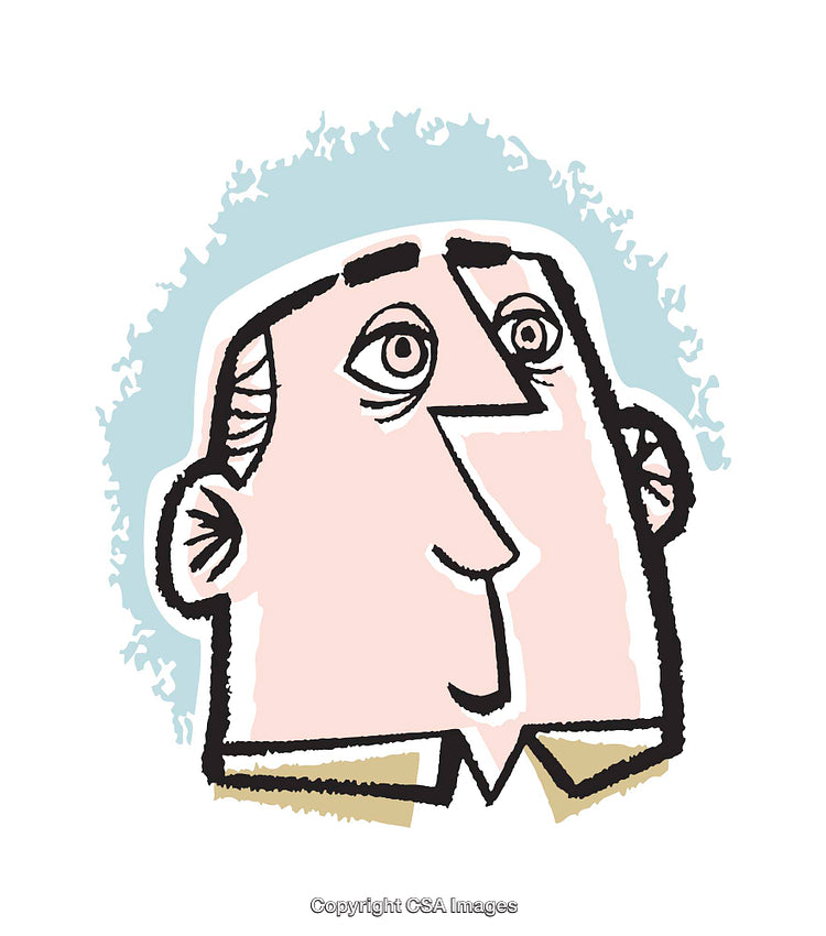 Whimsical Illustration of a Cartoon-Style Face with Unique Art Design