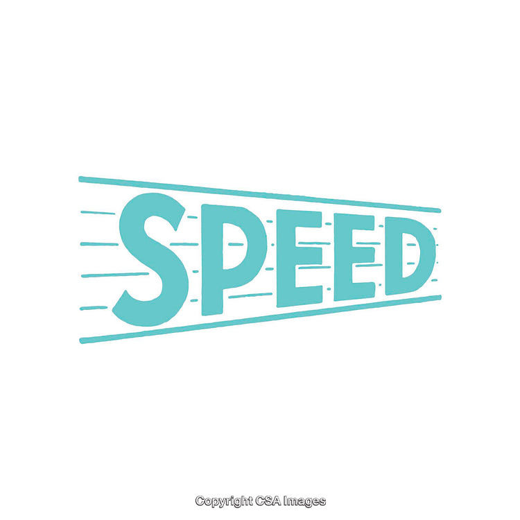 Vector Illustration With the Word 'Speed' in Dynamic Style