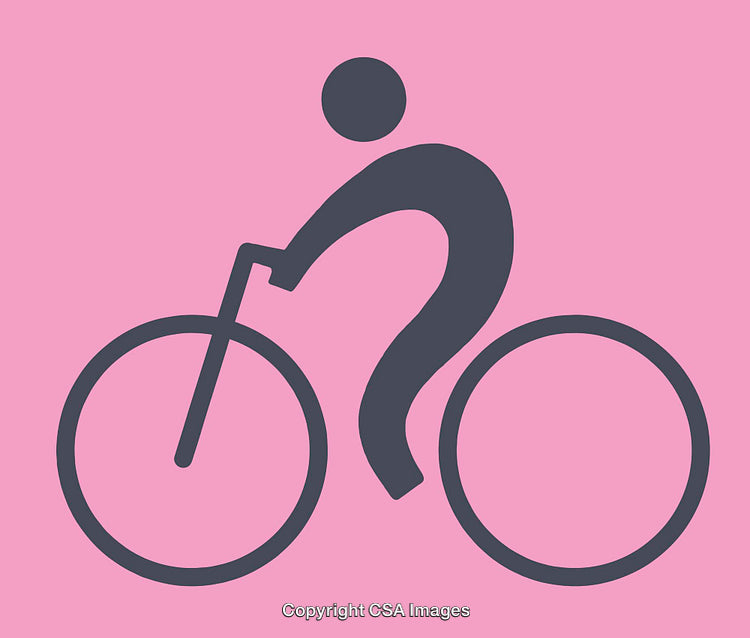 Minimalist Bicycle Line Art Illustration on a Pink Background