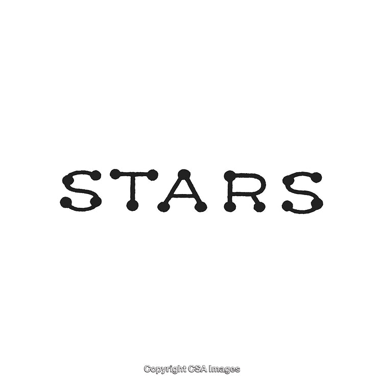 Creative Typography with Letters Forming Star-Like Shapes Against White Background