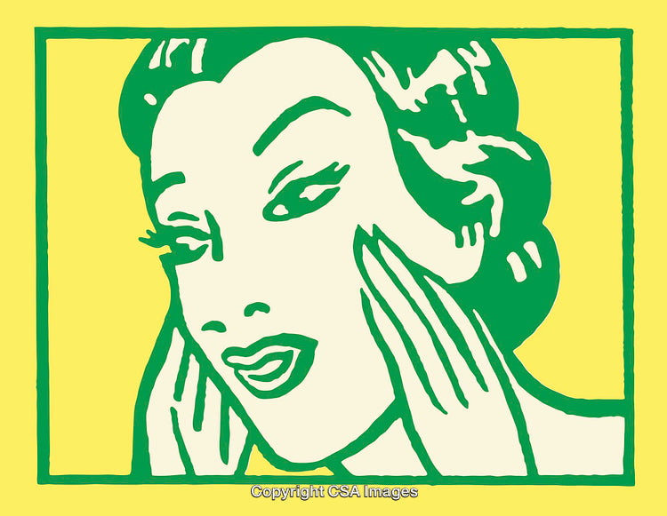 Colorful Pop Art Style Face Illustration With Retro Aesthetic Vibes