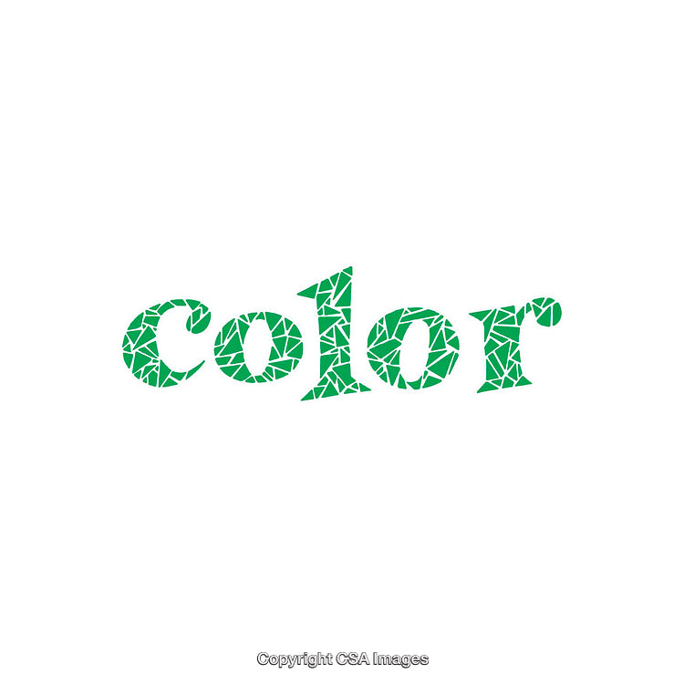 Green Geometric Pattern Word Art Displaying the Word 'Color'