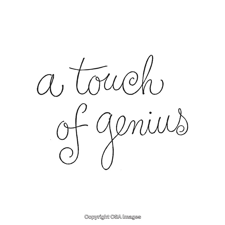 Creative Handwritten Typography Inspiring Message About Genius and Creativity