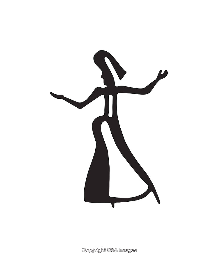 Abstract Silhouette Depicting Stylized Movement and Grace