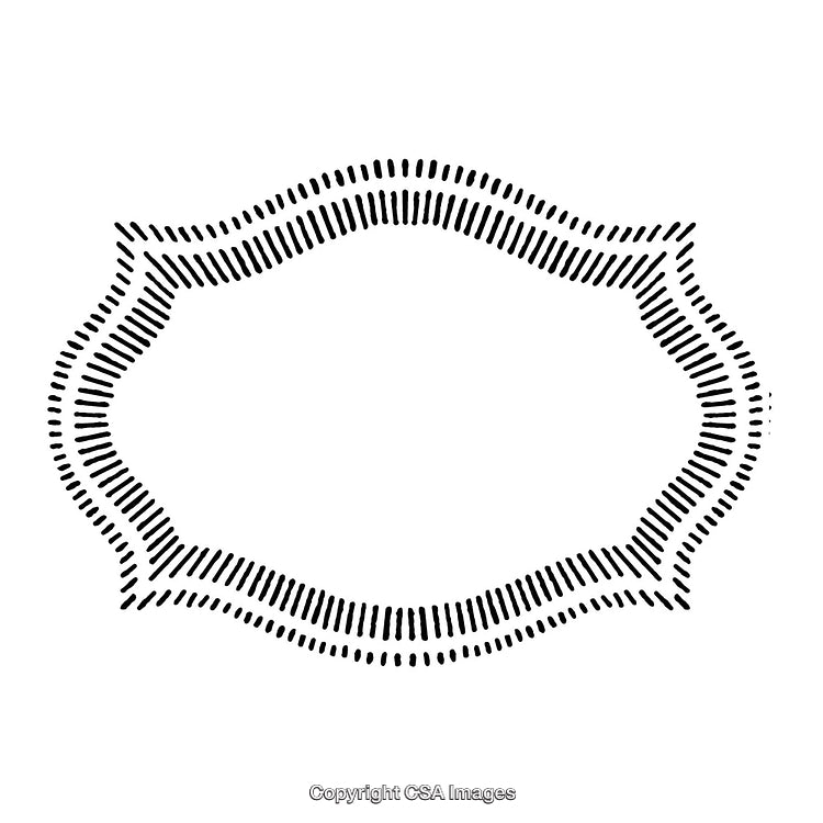 Black And White Abstract Border With Decorative Line Pattern