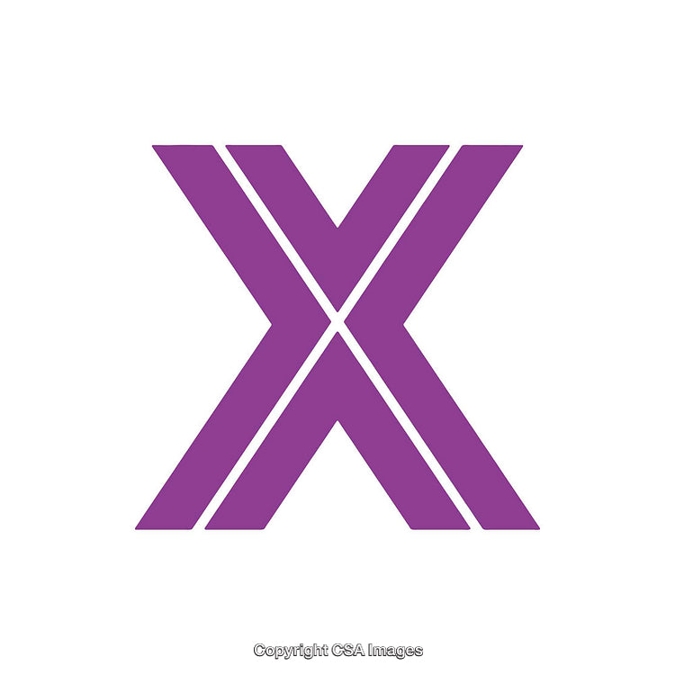 Purple Letter X Logo Design With Modern and Geometric Style