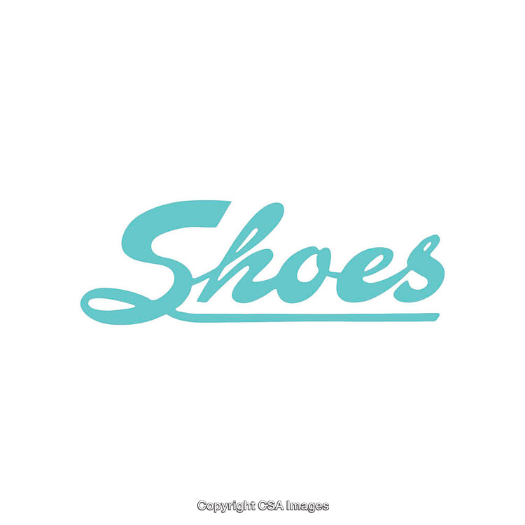 Stylized Word Image of 'Shoes' in Elegant Cursive Font