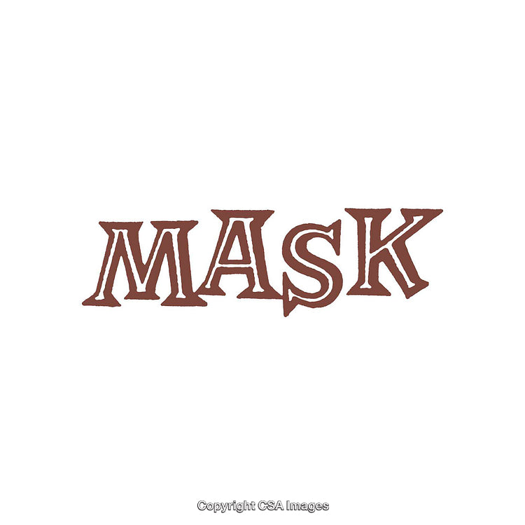 Brown Vintage Word Logo Design Featuring the Text 'Mask'