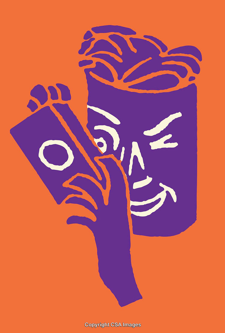 Creative Colorful Line Art of a Face with Vibrant Contrasts