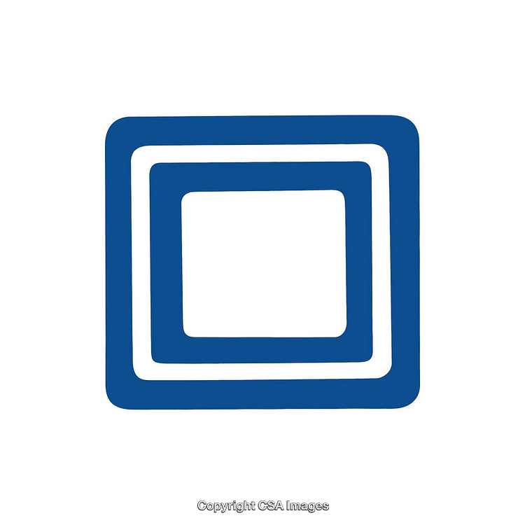 Abstract Blue Geometric Design with square layout in White Background