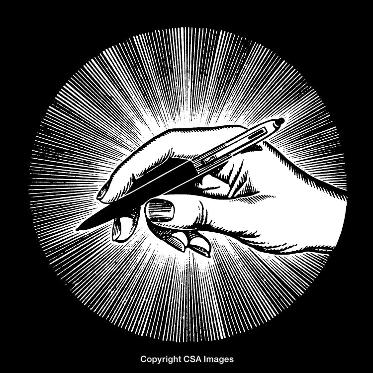 Hand Illustrating with Pen in Artistic Engraved Style