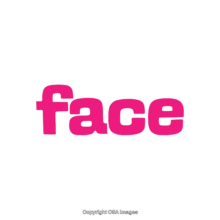 Simple Bold Text Logo Design in Pink and White Background