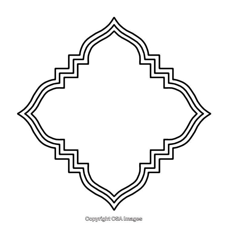 Elegant Black and White Decorative Symmetrical Border Design