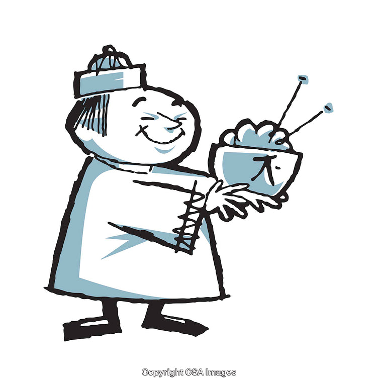 Illustration of a Happy Chef Holding a Bowl of Noodles