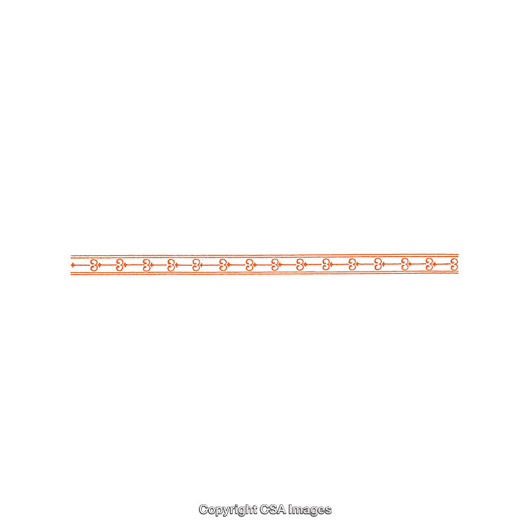 Orange Decorative Pattern Design on a White Background for Artistic Usage