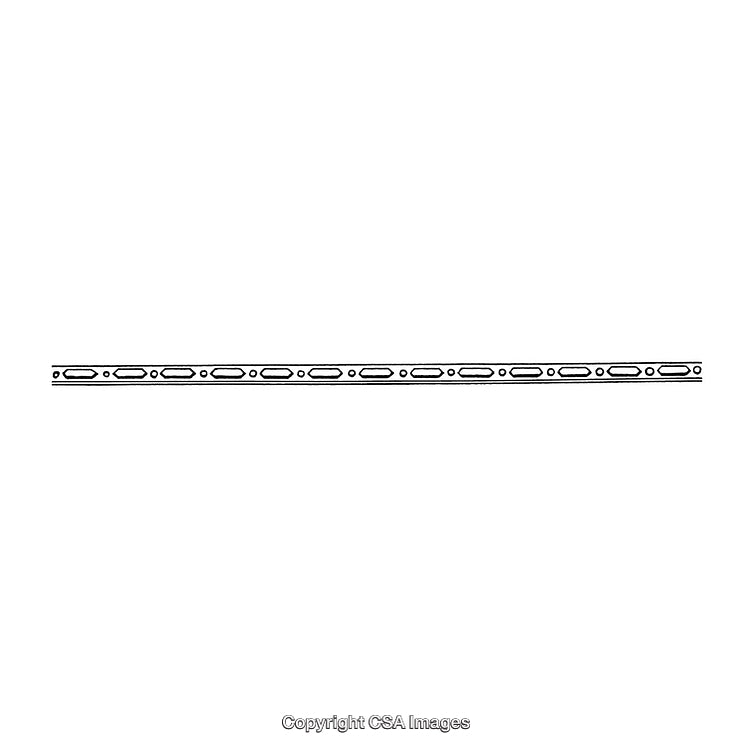 Black and White Decorative Border with Repeating Patterns and Minimalist Design