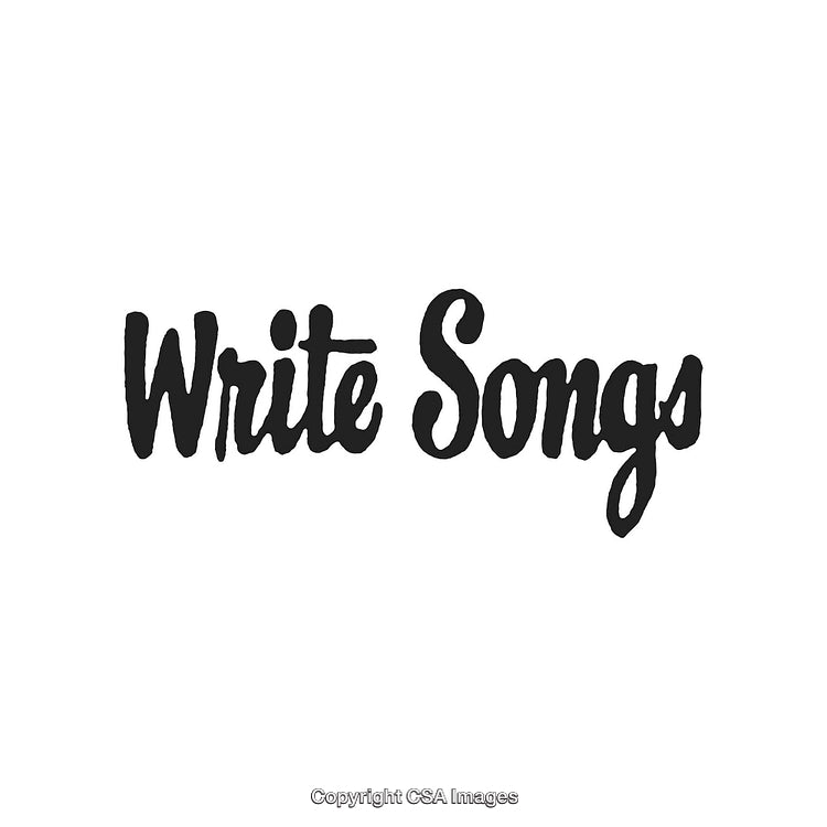 Inspirational Black and White Typography Design for Creative Songwriting