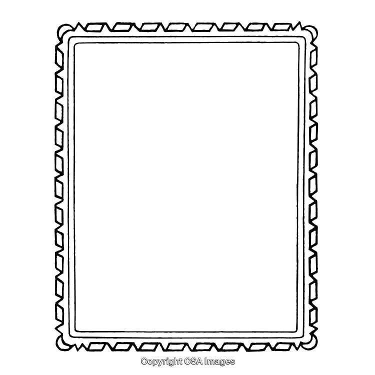 Intricate Black And White Decorative Frame Border Illustration
