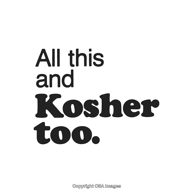 Minimalist Typography with Kosher Themed Playful Font Design