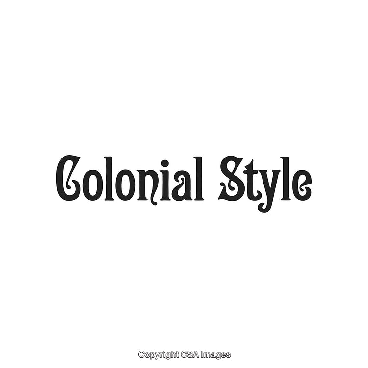 Vintage Colonial Style Typography With Decorative Lettering Design