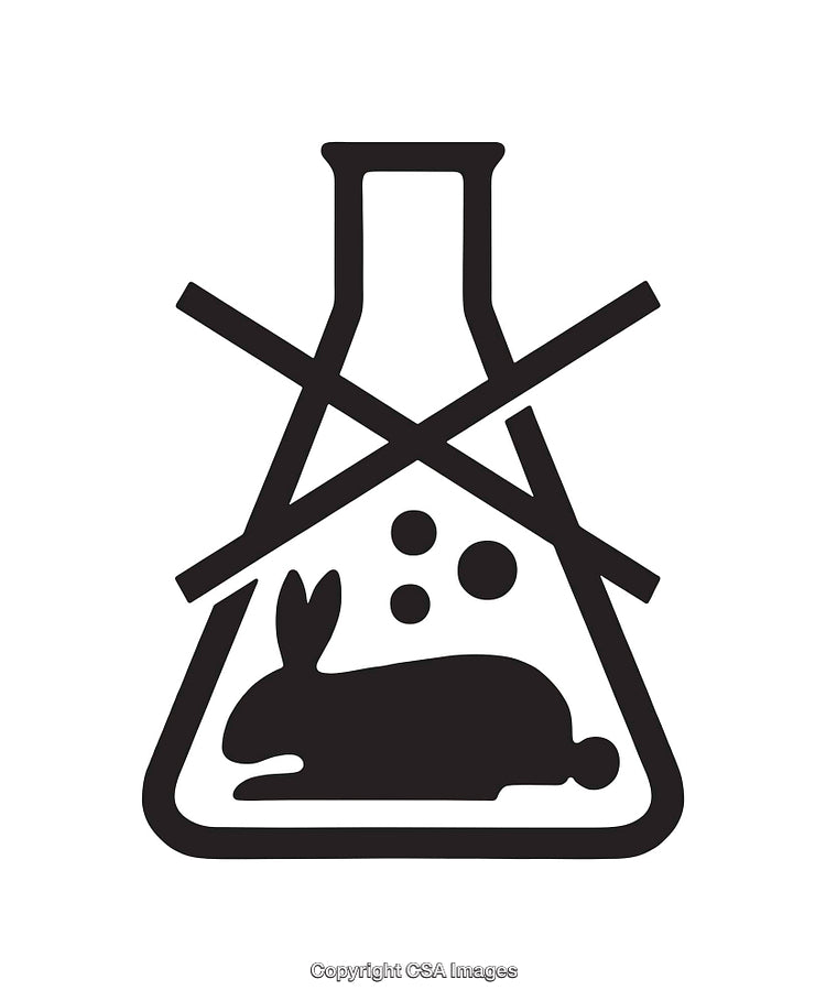 Black and White Icon Representing Animal Testing Symbol