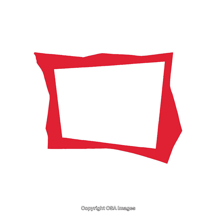 Abstract Red Frame Illustration Isolated on White Background