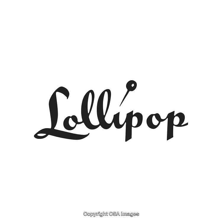 Stylized Calligraphic Lollipop Text Logo with a Minimalistic and Modern Appeal
