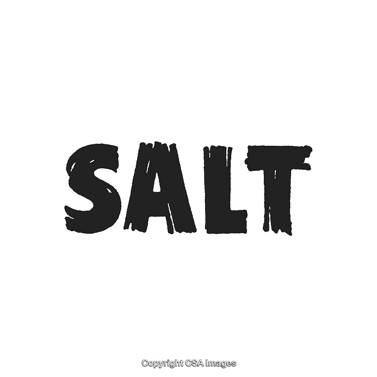 Minimalist Black Text Design Spelling "Salt" on a White Background