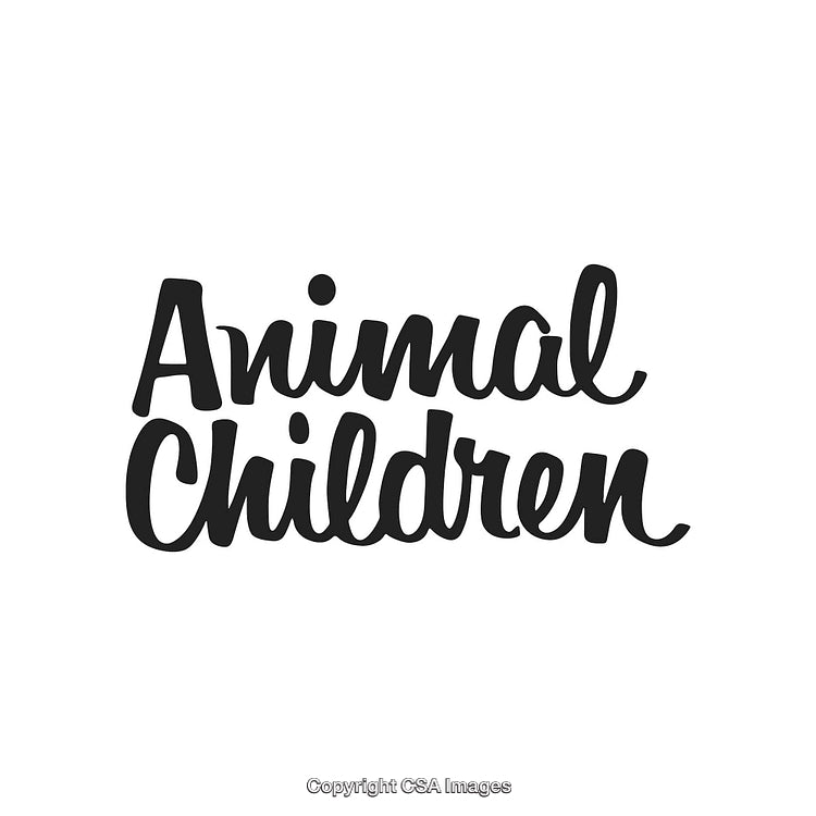 Playful Typography Featuring the Phrase 'Animal Children' in Bold Lettering