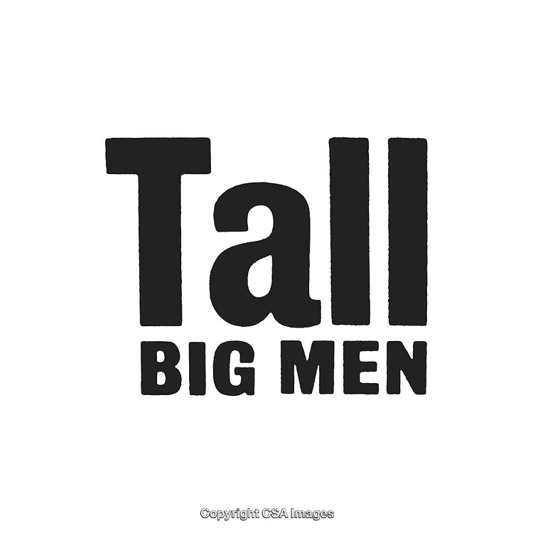 Bold Typography Design Featuring the Words Tall and Big Men in Black