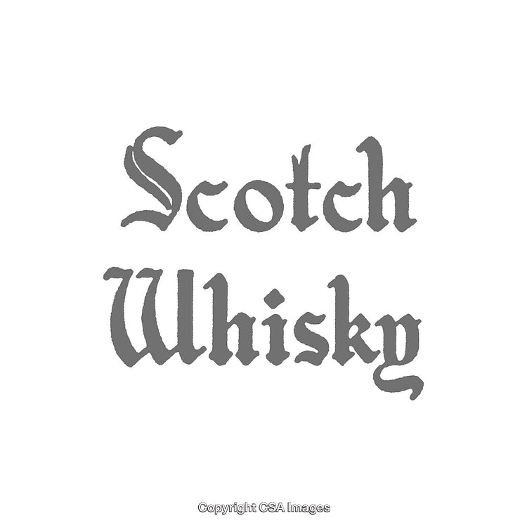 Classic Gray Typography Depicting the Words 'Scotch Whisky' in Bold Font