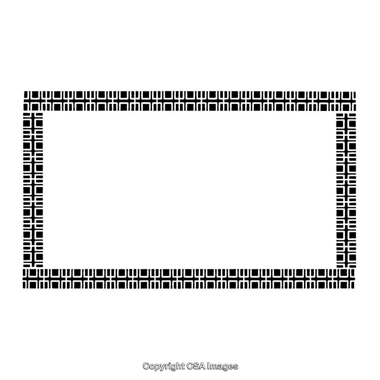 Elegant Black and White Border Design With Geometric Patterns