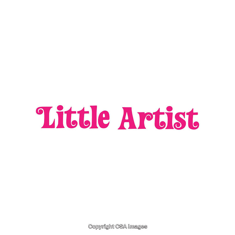 Pink Text Logo Featuring the Words 'Little Artist' in Decorative Style