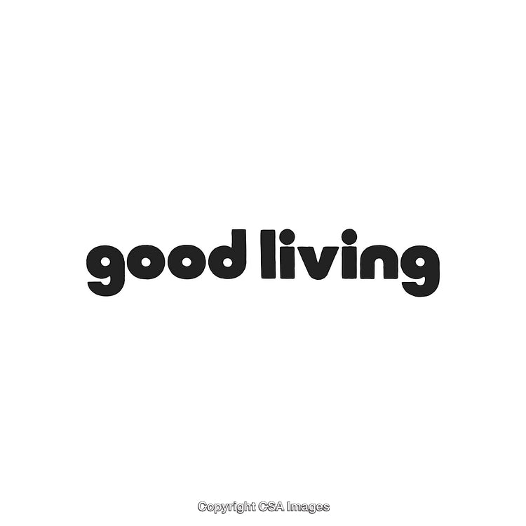 Minimalist Black Text 'Good Living' on White Background