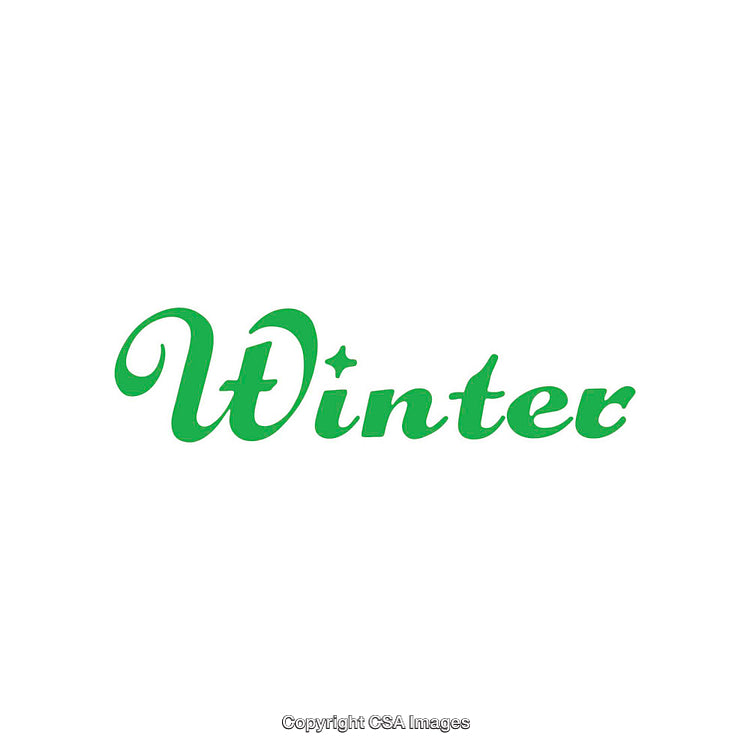 Green Winter Word Art Design in a Festive Font