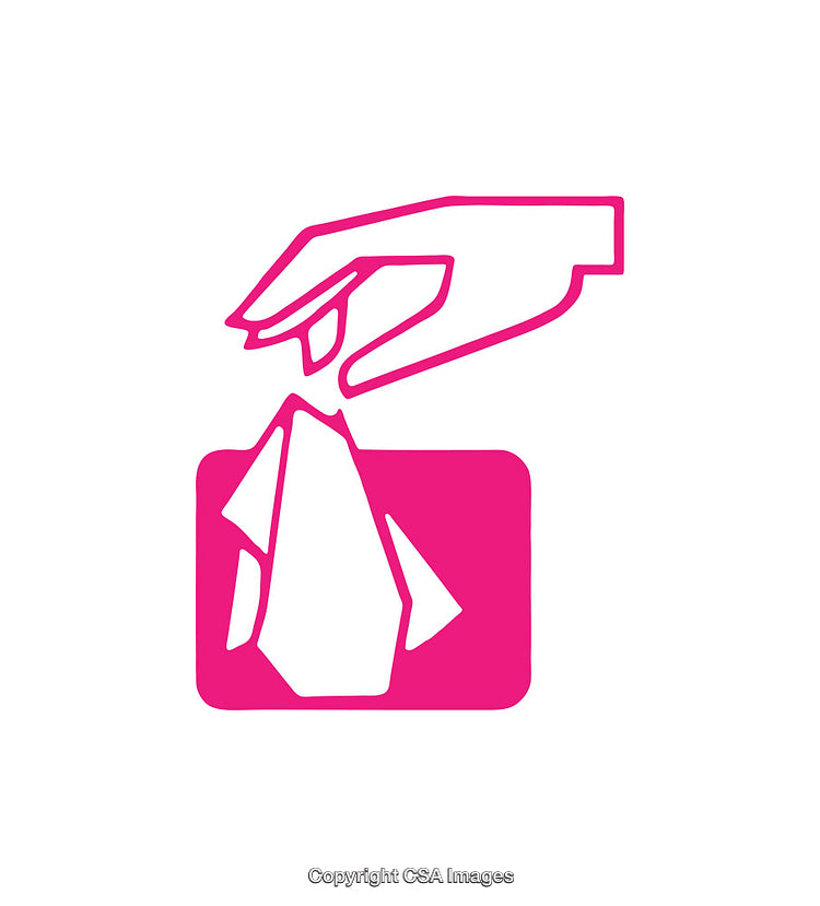Icon Depicting Hand Placing Crumpled Paper in a Recycling Bin