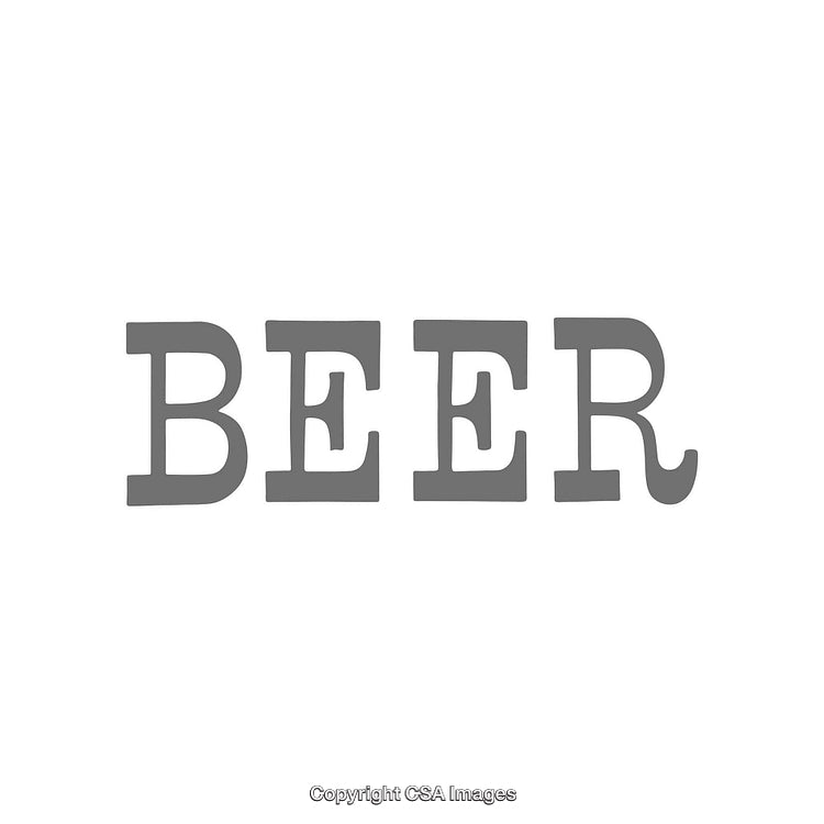 Simple One-Word Text Design Highlighting the Word 'Beer' in Bold Font Style