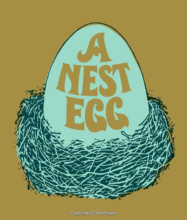 Illustration of a Nest Egg Representing Savings and Stability