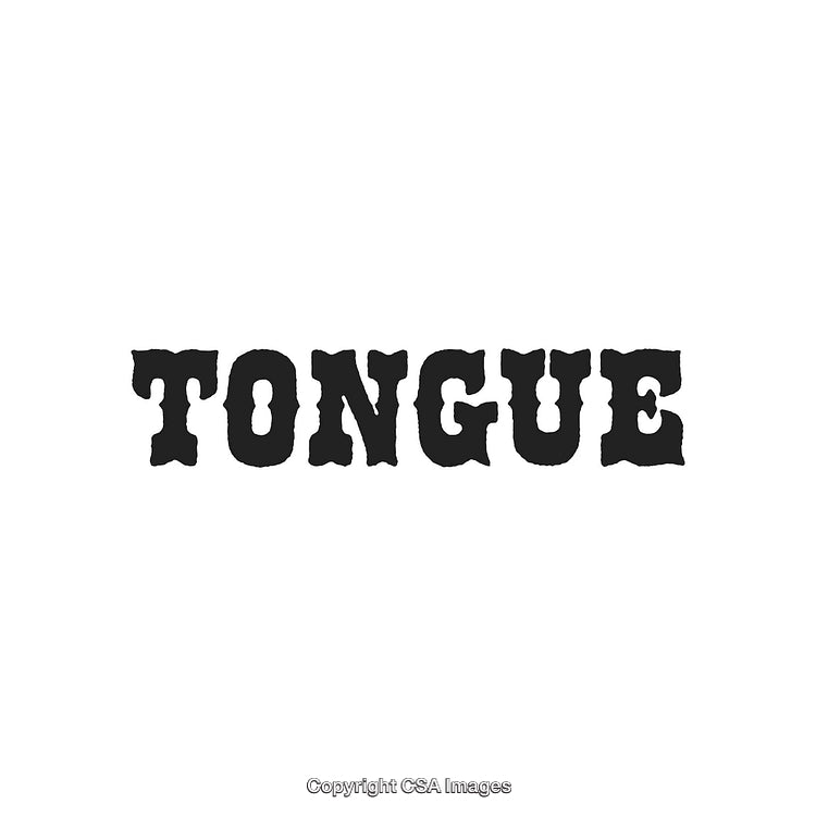 Bold Typography Design With Text Reading 'Tongue' in Artistic Font Style