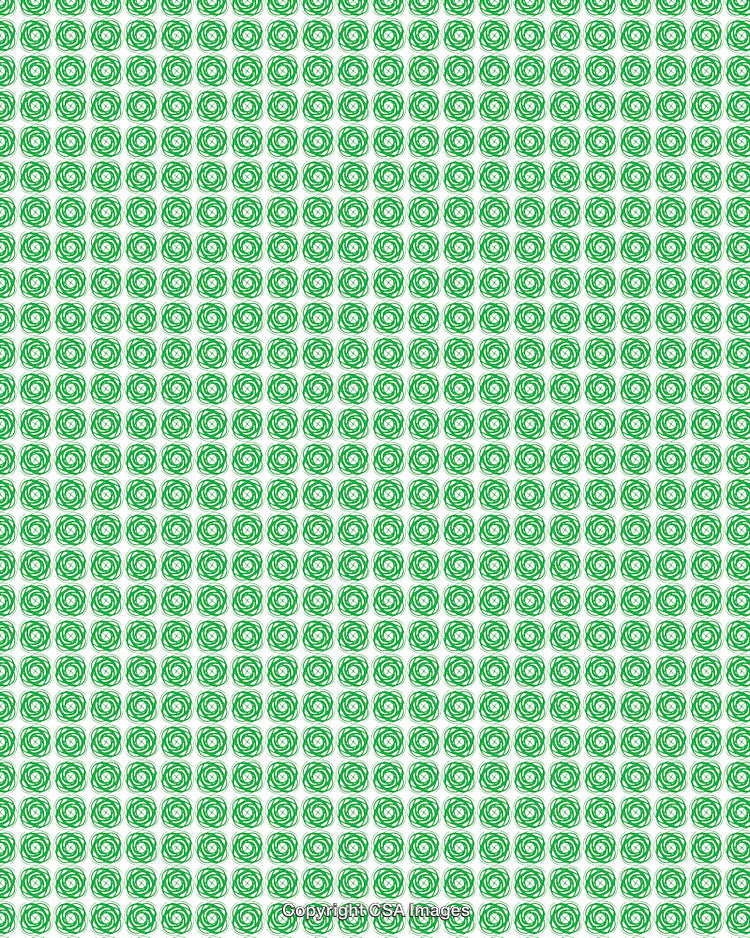 Abstract Green Circular Pattern Design on White Background