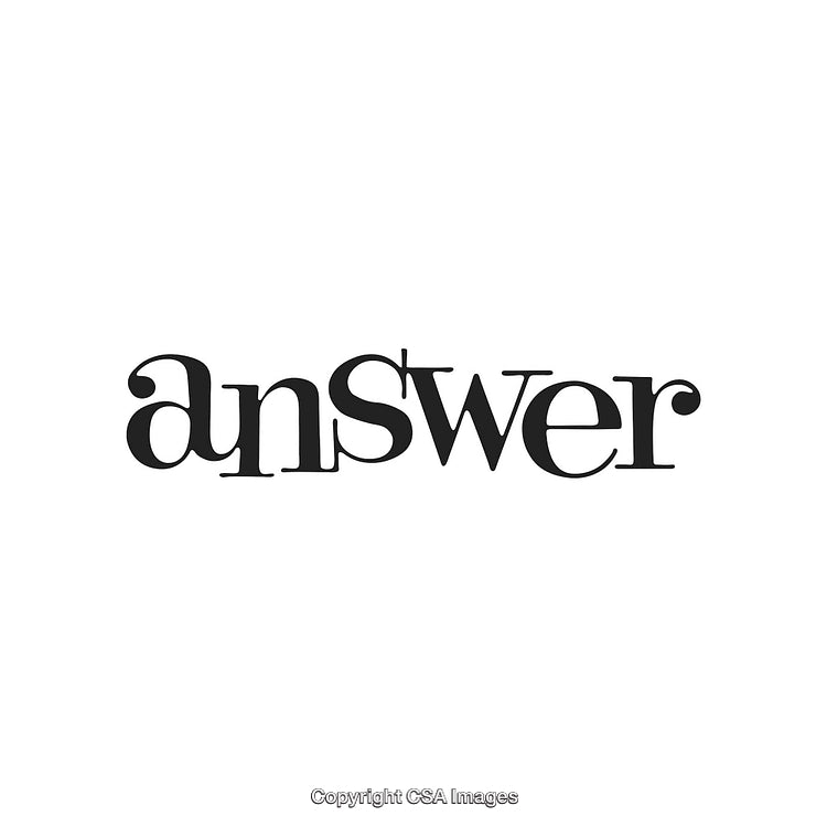 Creative Typography Featuring the Word Answer in Bold Black Font