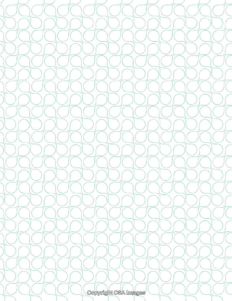 Abstract Line Pattern with Cyan Curves on White Background