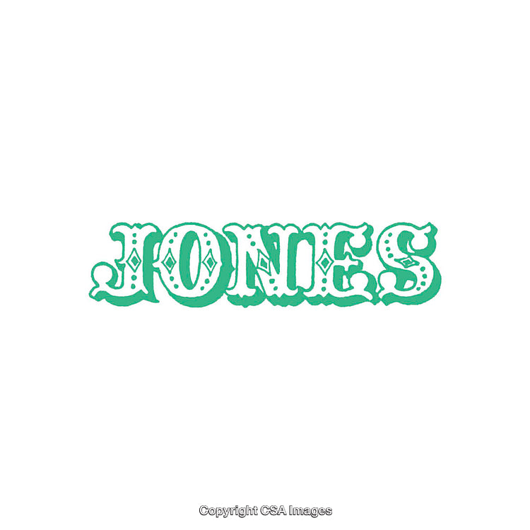 Vintage Styled Green Typography Design With Elaborate Decorations